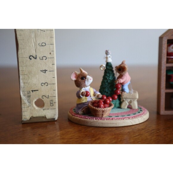 Vtg Lot Of 4 Hallmark Christmas Ornament Tin Snowman Critters Animal Forest Hedg - Picture 2 of 16